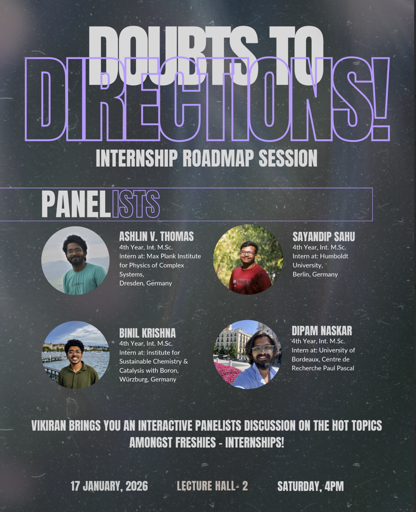 Internship Session Panel